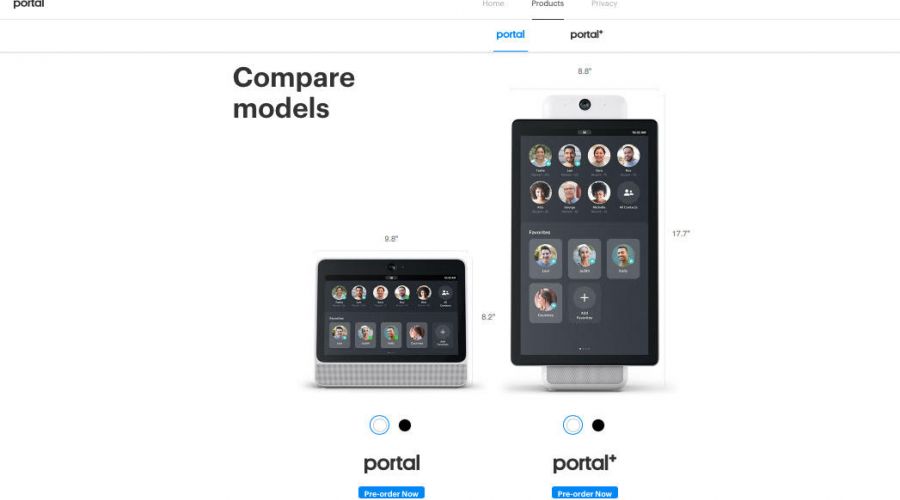 Facebook presenta Portal y Portal + dispositivos para realizar videoconferencias